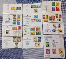 SOMALIA AFIS 11 BUSTE PRIMO GIORNO PRIMI ANNI 60 CON FOGLIETTO OLIMPIADI 1968