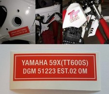 Adesivo Yamaha TT 600 S 59X