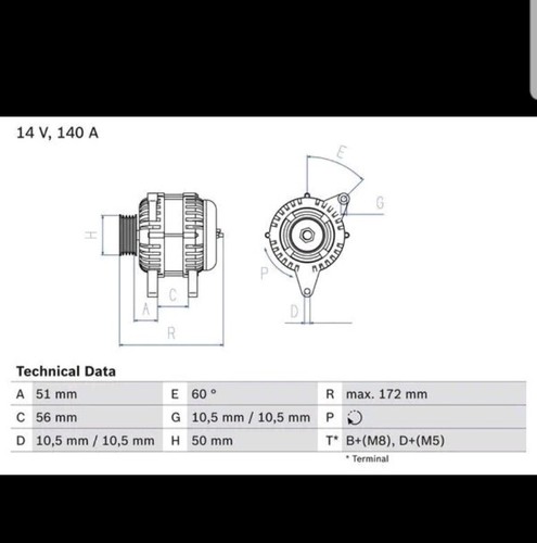 Alternatore 0986046230 bosch - 0986046230,