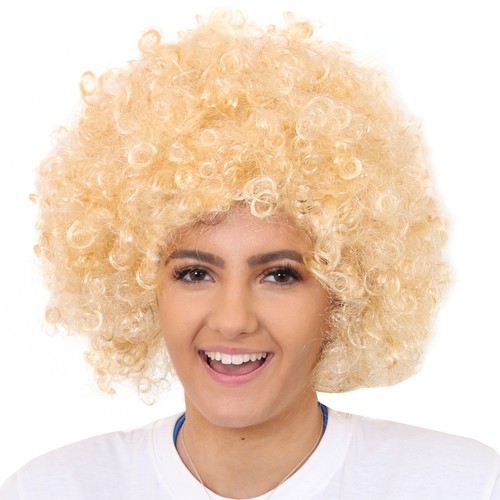 Blonde afro wig - blonde,