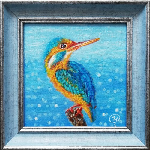 Dipinto olio originale bird - ad,