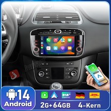 Carplay Per Fiat Grande Punto EVO Linea 2012-2015 Android 14 Autoradio GPS Navi