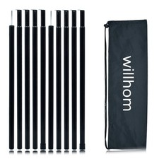 Pali per Tenda Regolabili - Aste Portatili in Acciaio per Teloni e Tettoie da Campeggio 2...