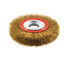 SPAZZOLA IN ACCIAIO 150 MM PER SMERIGLIATRICE MOLA DA BANCO