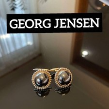 Gemelli Georg Jensen ematite gioielli usati rari da collezione