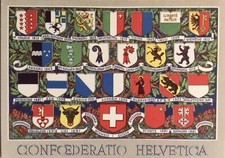 Cartolina: Stemma dei Cantoni