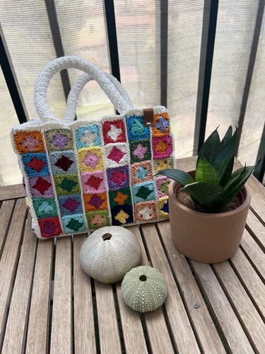 Borsa granny uncinetto - granny,