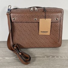 Borsa Valigetta Burberry TB Marrone Pelle Goffrata Tripla Borchia | Leggi Sotto