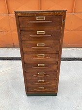 Schedario Antico Vintage In Faggio