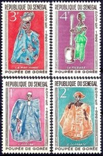Senegal 1966 Goree Bambole Pupazzi Teatro Giochi Intrattenimento Costumi Arte MNH