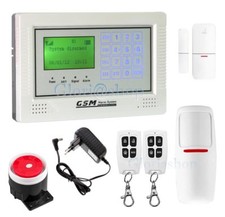 ANTIFURTO SISTEMA ALLARME WIRELESS KIT COMBINATORE TELEFONICO GSM SMS SENSORE