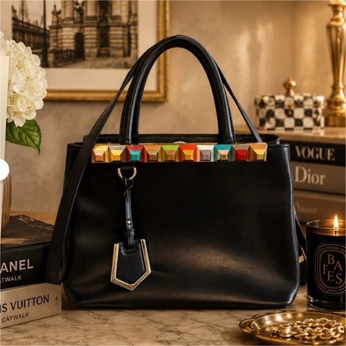 Borsa fendi nera manico - borsa,