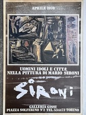 Manifesto Mario Sironi, Uomini, Idoli e Città - Galleria Gissi, Torino 1970
