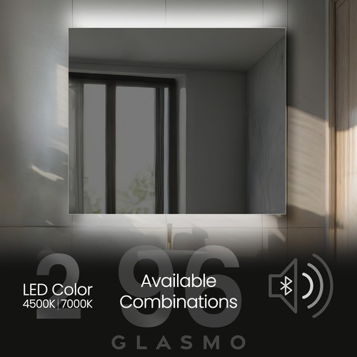 Specchio bagno illuminato con