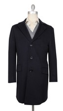Cappotto In Cashmere Blu Scuro