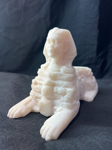 Statua sfinge alabastro - sfinge, di