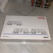 Marklin Trains Electrique HO Neuf Boîte 48443 / 3 Wagons Mineraliers Usinor SGW