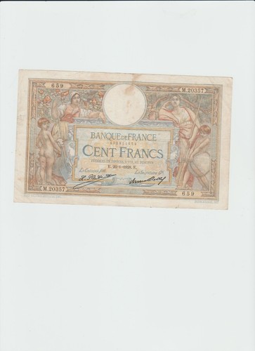 Banconota francese 100 - francese,