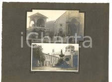 1919 TRENTO / MALE' Vedute con mezzi del Regio Esercito *Collage 2 foto RARO