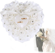 Cuscino per Anelli Da Matrimonio,Cuscino Matrimonio Fiori,Cuscino per Fedi Nuzia