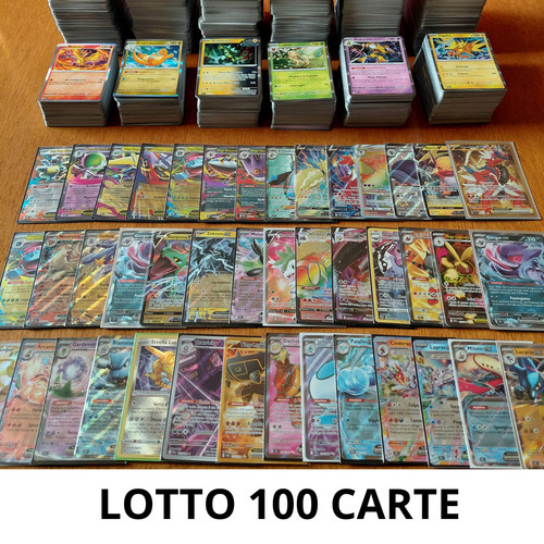 Lotto 100 carte pokemon - carte,