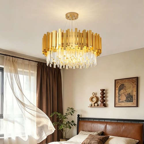 Lampada cristallo oro moderna