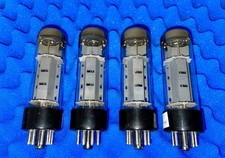 QUATTRO (4) tubi aspirazione Siemens EL34 6CA7 Germania / Amplitrex testati / 1970 OGetter