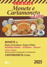 1 CATALOGO UNIFICATO MONETE E CARTAMONETA + EURO 2025 nuovo