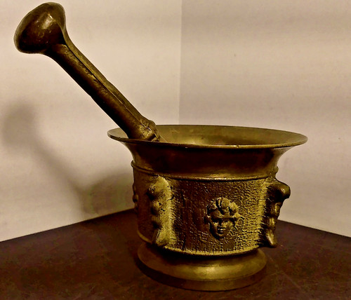 Antico set mortaio pestello - set,