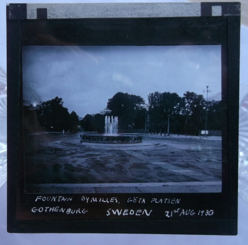 Magic lantern slide fountain - magic,