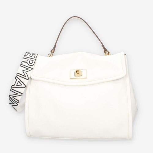 Borsa media ecopelle white - ecopelle,