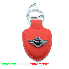 PORTACHIAVI IN ECOPELLE COLORE ROSSO LOGO METALLICO MINI COOPER