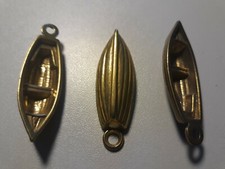 BARCHETTA BARCA LANCIA GOZZO SCIALUPPA OTTONE CON ANELLINO PER PORTACHIAVI