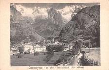 Cartolina Courmayeur panorama