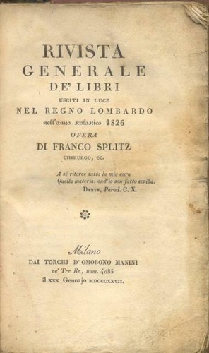 Splitz franco libri usciti - franco.,