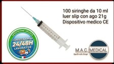 100 siringhe da 10 ml luer