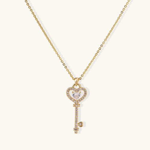 Collana chiave cuore segreto - collana, |