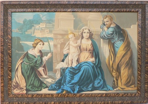 Arazzo con sacra - famiglia, in