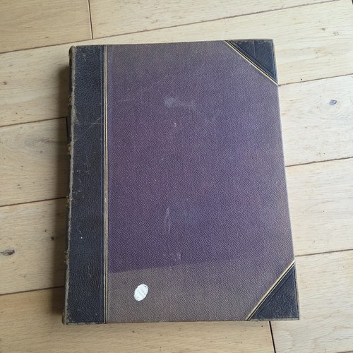 Large antique leather photo - antique,