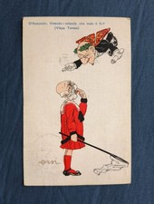 CARTOLINA GABRIELE D'ANNUNZIO CARICATURA ILL. ORSI RARA 1915