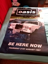 OASIS " OASIS BE HERE NOW PROMO LP POSTER 1997 "