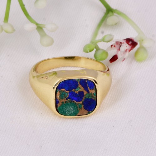 Anello uomo malachite - anello,
