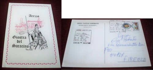 Cartolina giostra del saracino - giostra,