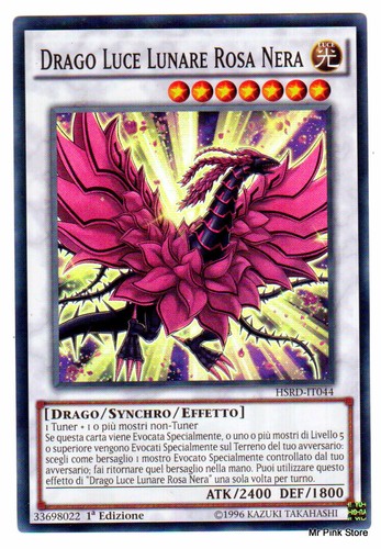 Drago luce lunare rosa - rosa, nera