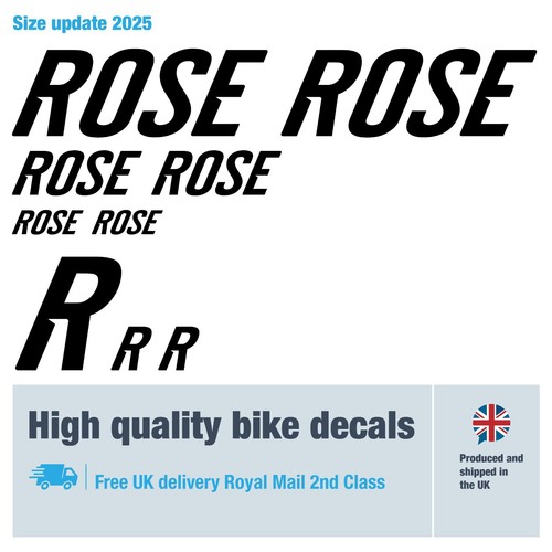 Rose 2025 misure decalcomanie