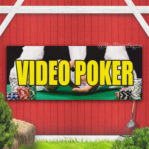 Insegna striscione video poker - striscione,