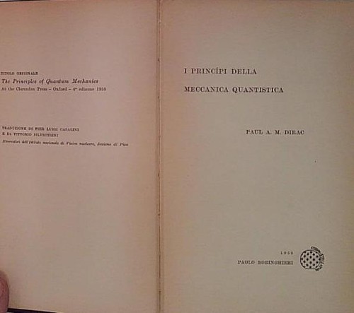 Dirac principi della - dirac, i