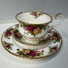 Royal Albert OLD COUNTRY ROSES piattino tazza dessert e tazza piatto 8" / Made in England
