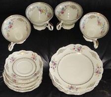 ceramica Bavaria Schumann 4 tazze + piattini + piatti porcellana vintage Germany