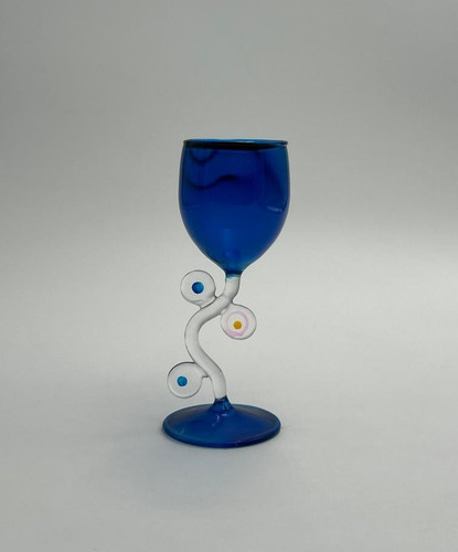 Calice vetro murano blu - in, di